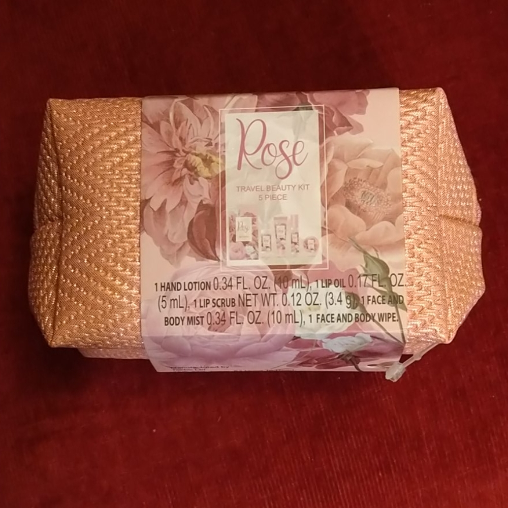 Rose travel 5 piece beauty kit
